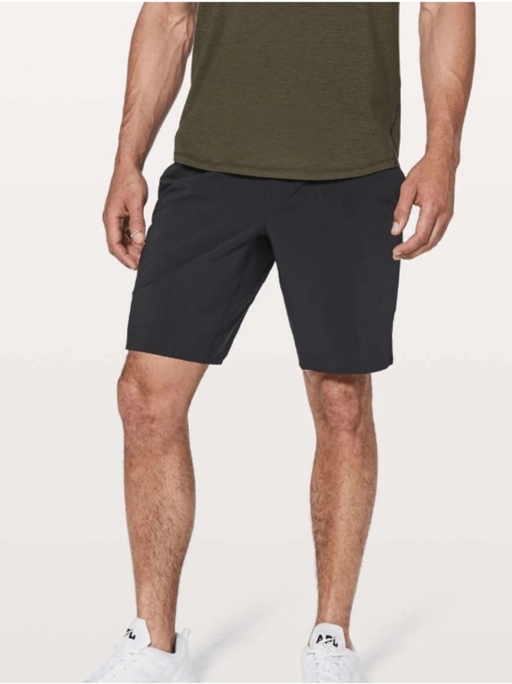 Lululemon Mens Medium Shorts T.H.E. Lined 9" Black LM7A98S Gym Performance
